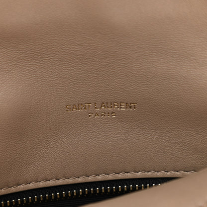 Saint Laurent Lambskin Quilted Toy Loulou Puffer Monogram Chain Satchel Nude Powder 5 of 10