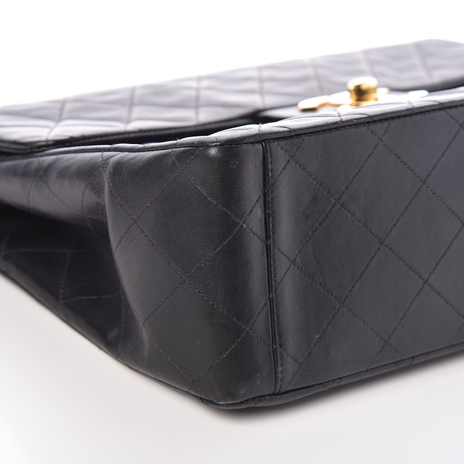 Chanel Lambskin Quilted XL Jumbo Single Flap Black 5 of 9