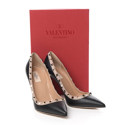 Valentino Garavani Nappa Rockstud 100mm Pumps 40 Black Poudre 9 of 9