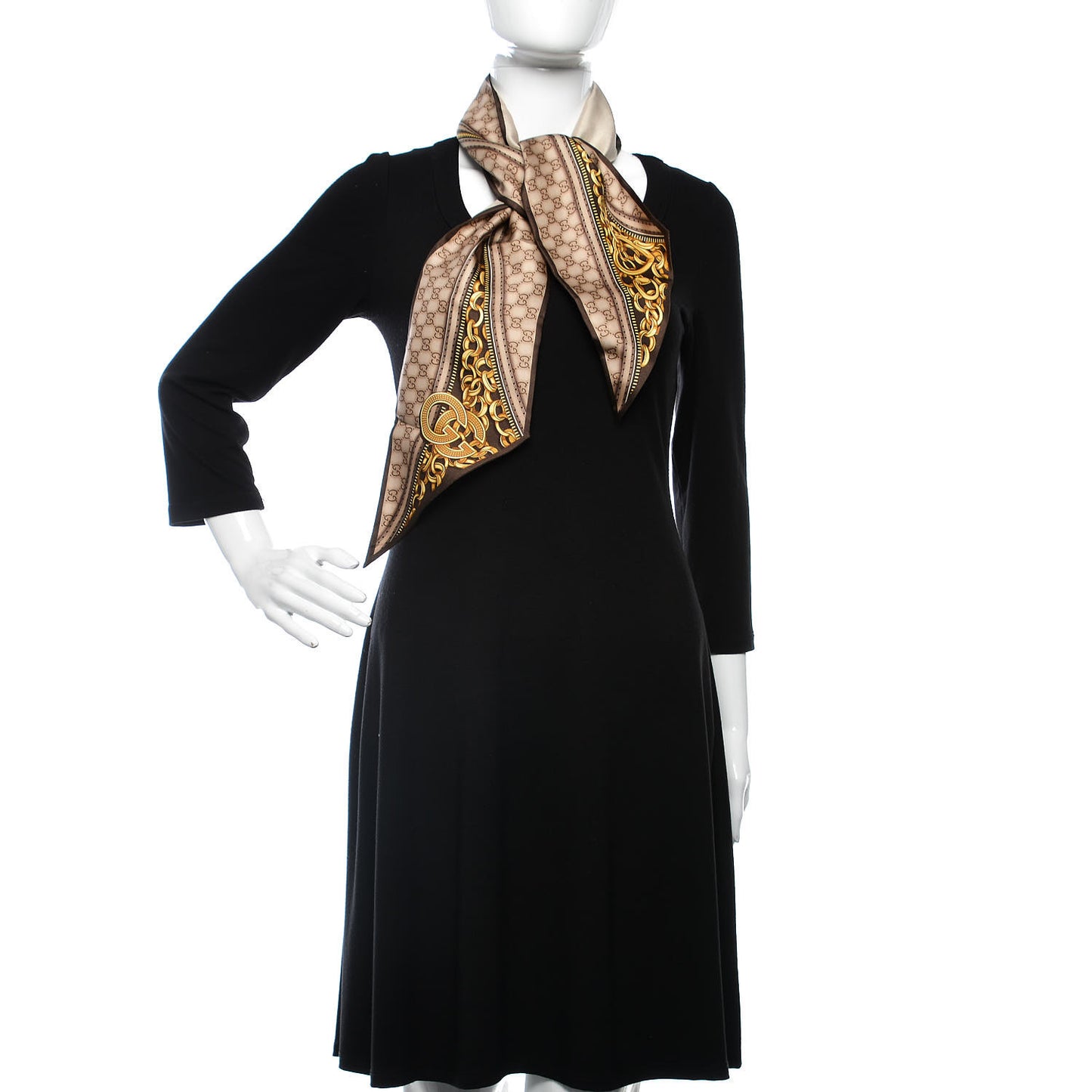 Twill Silk Monogram Web Scarf