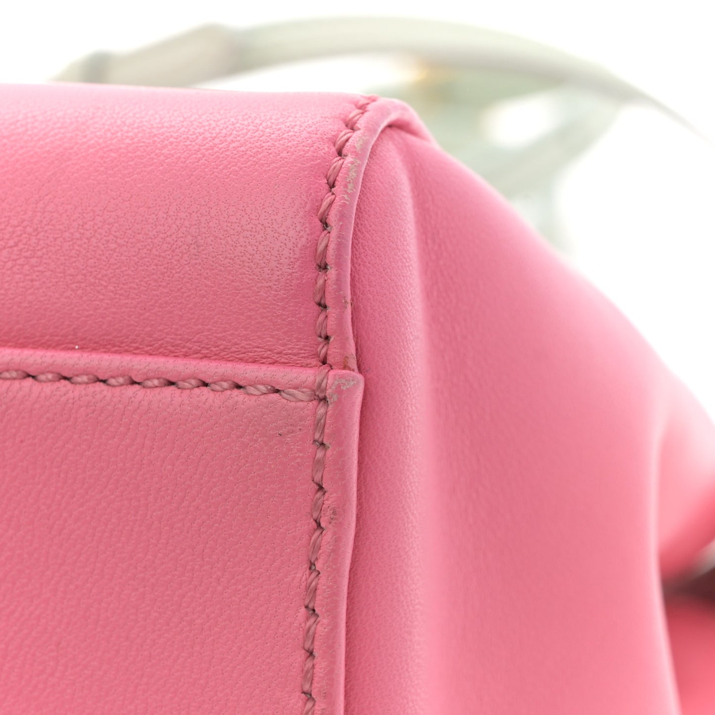 Nappa Colorblock Mini Peekaboo Iconic Satchel Rosa Fluo Oxigen Slate