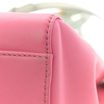Fendi Nappa Colorblock Mini Peekaboo Iconic Satchel Rosa Fluo Oxigen Slate 11 of 12