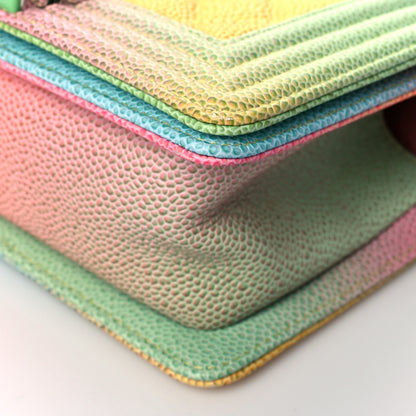 Chanel Caviar Quilted Small Cuba Rainbow Boy Flap Multicolor 10 of 10
