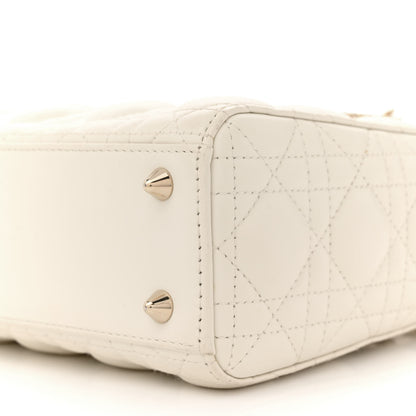 Christian Dior Lambskin Cannage Small My ABCDior Lady Dior White 10 of 16
