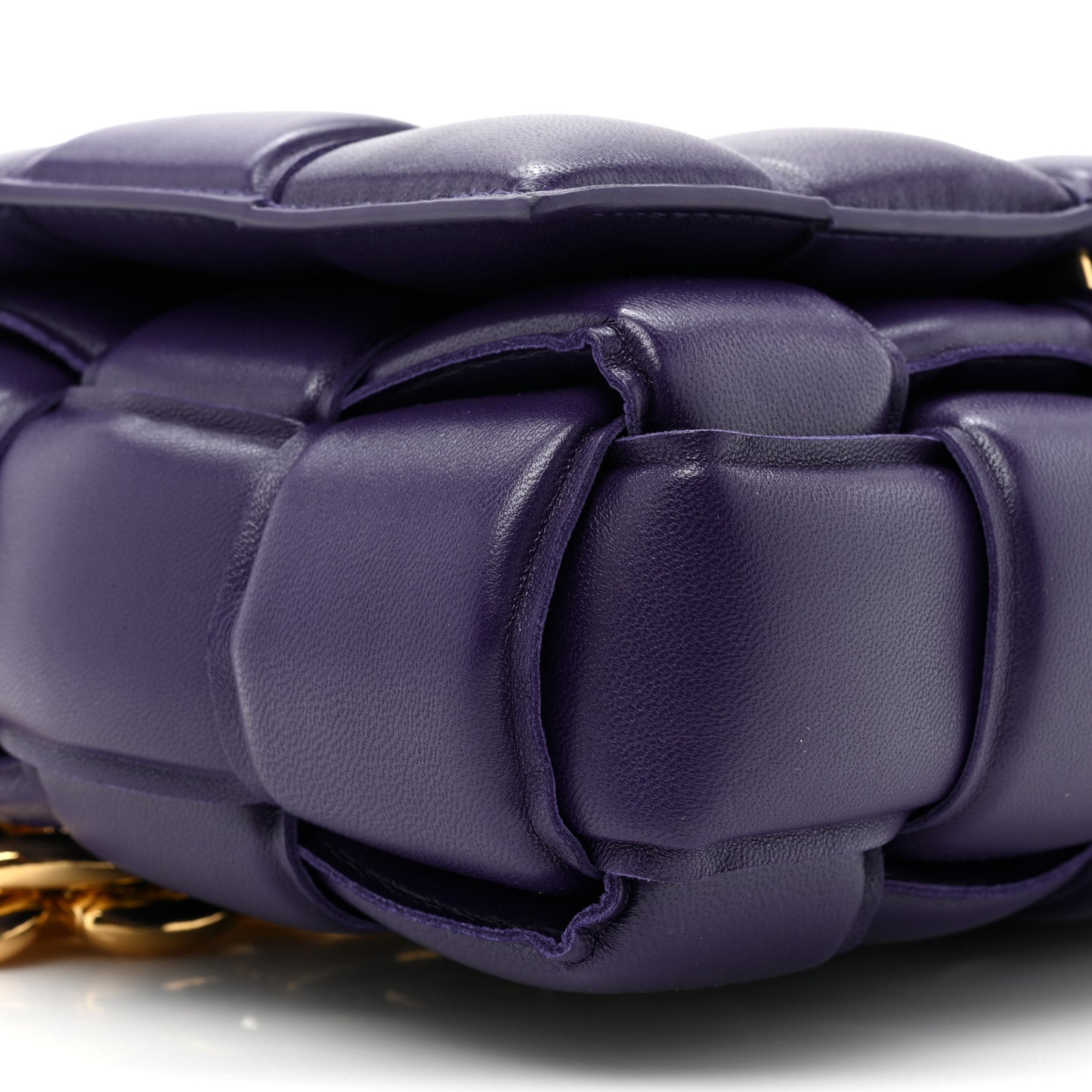 Lambskin Maxi Intreccio Padded Chain Cassette Crossbody Bag Unicorn