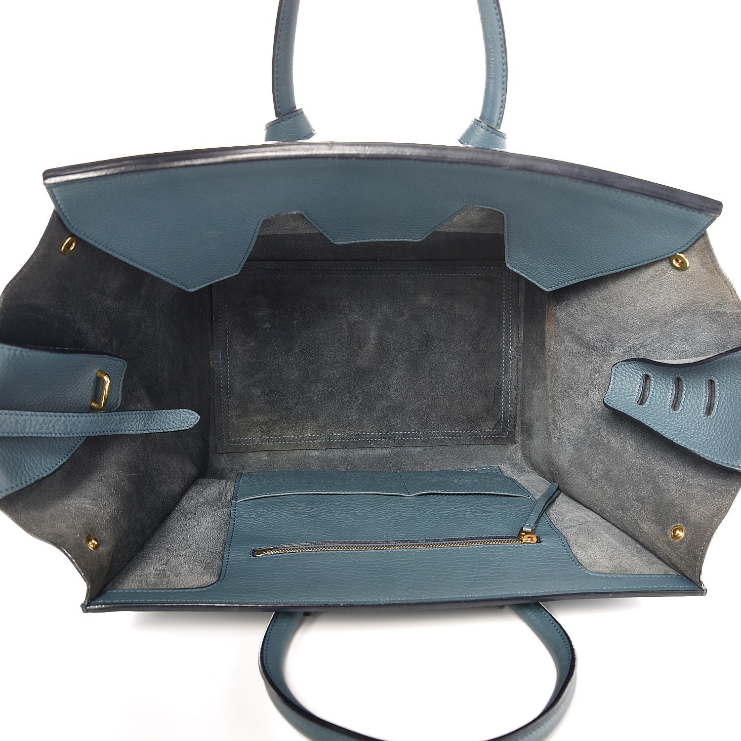 Celine Grained Calfskin Small Tie Knot Tote Denim 5 of 12