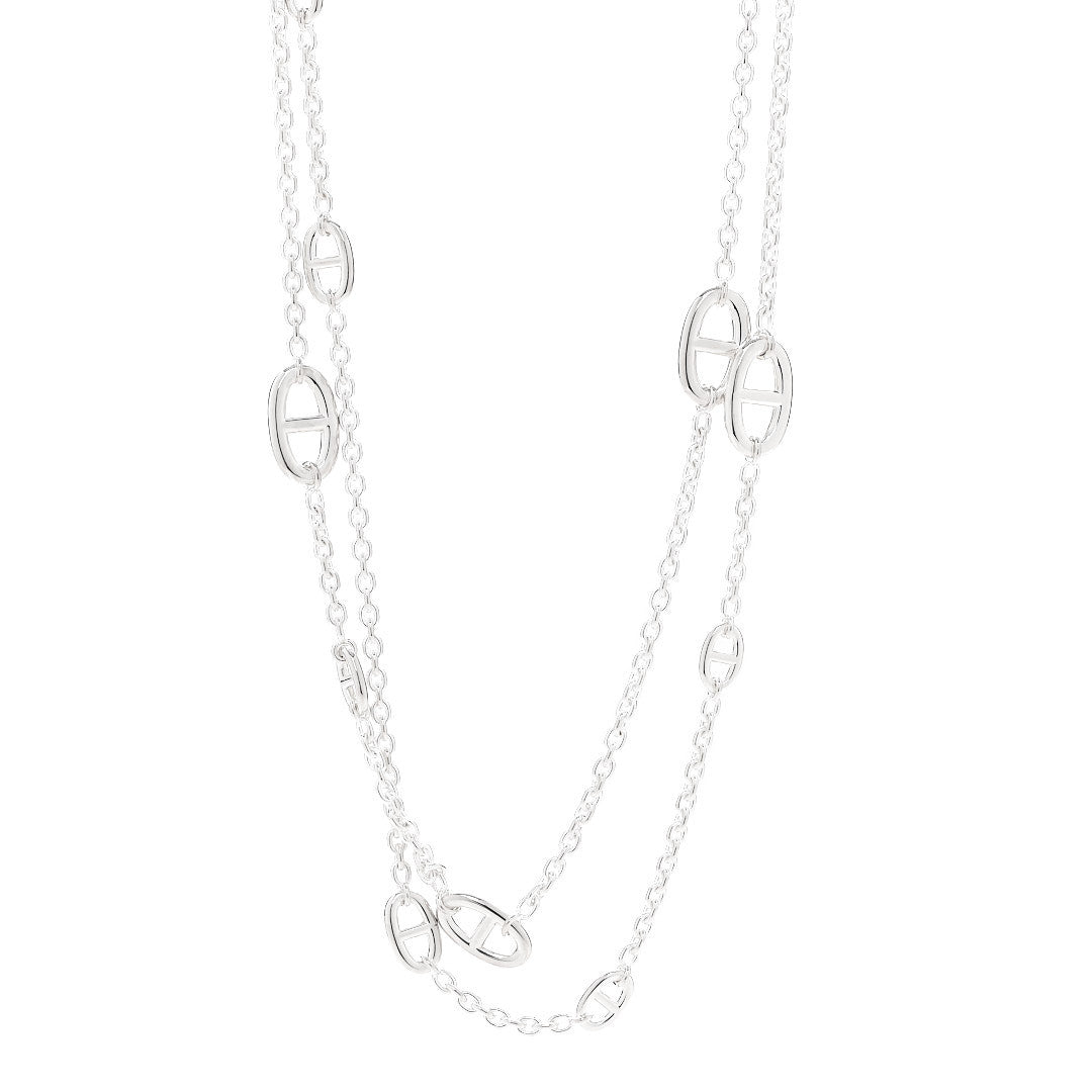 Hermes Sterling Silver Farandole Necklace 120 1 of 6