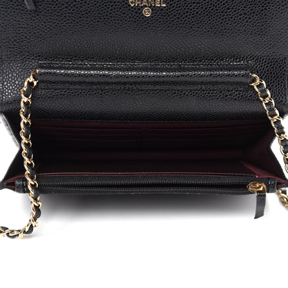 Chanel Caviar Quilted Wallet On Chain WOC Black 5 of 12