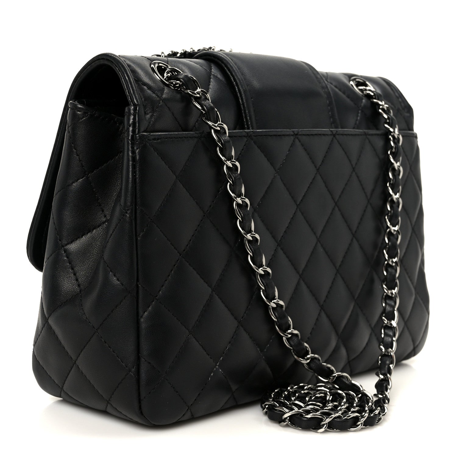Chanel Lambskin Quilted Elementary Chic Flap Black 3 of 11