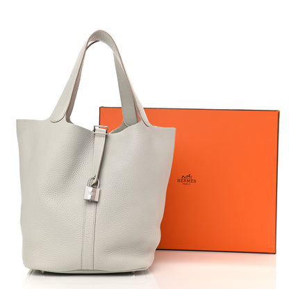Hermes Taurillon Clemence Picotin Lock 26 GM Gris Perle 11 of 11