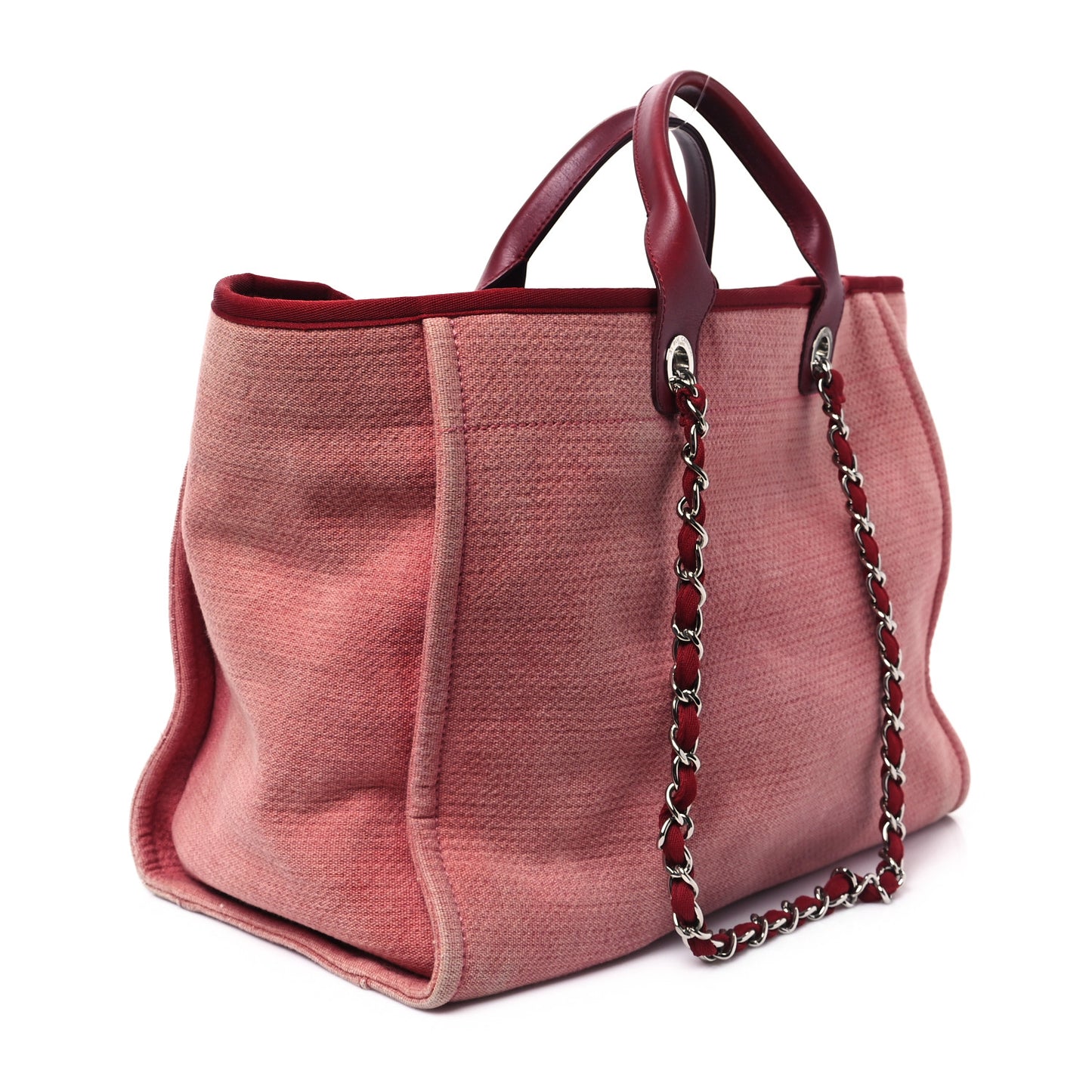 Canvas Medium Deauville Tote Red