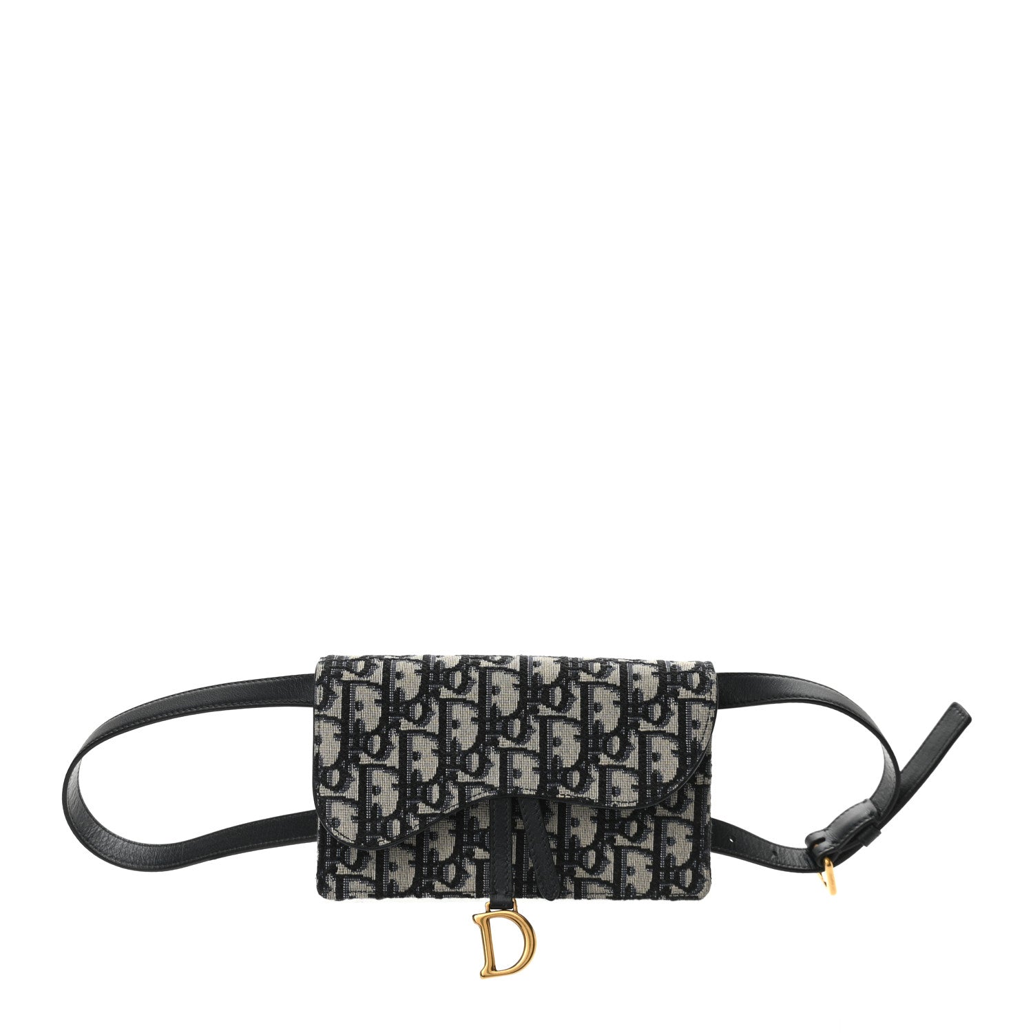 Christian Dior Oblique Saddle Belt Bag Blue 1 of 9
