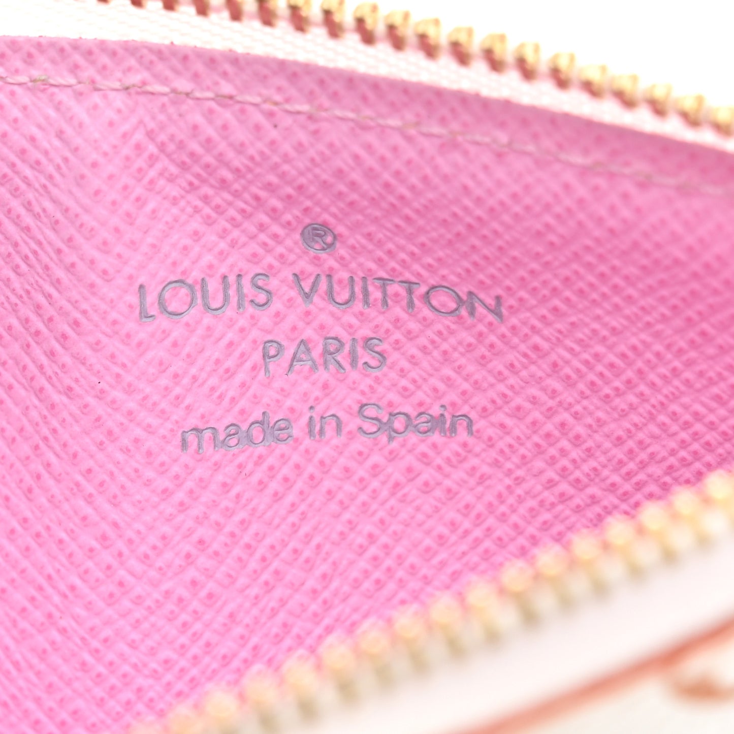 Monogram Multicolor Key Pouch  White Litchi