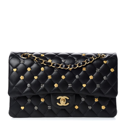 Chanel Lambskin Quilted Studded Medium Double Flap Black 1 of 11