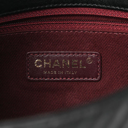 Chanel Calfskin Chevron Quilted Medium Surpique Flap Black 6 of 12
