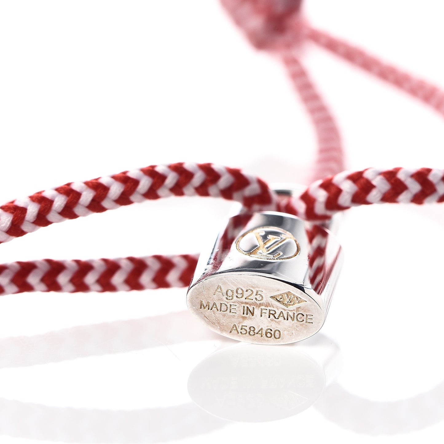 X UNICEF Sterling Silver Lockit Bracelet Red White
