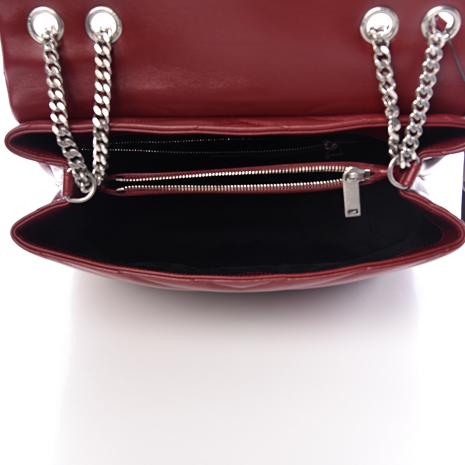 Saint Laurent Calfskin Y Quilted Monogram Medium Loulou Chain Satchel Palissandre 5 of 11