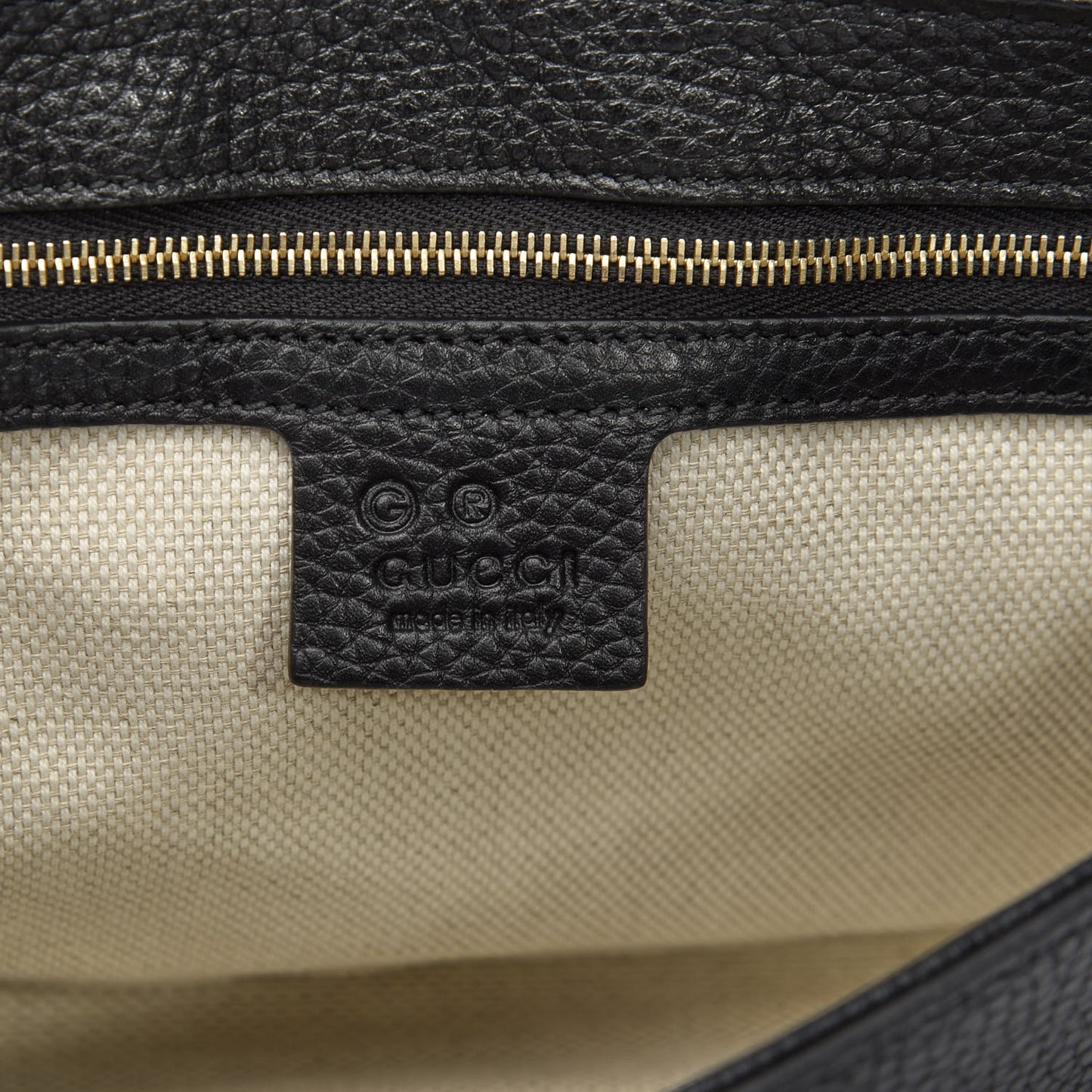 Pebbled Calfskin Medium Soho Flap Crossbody Black