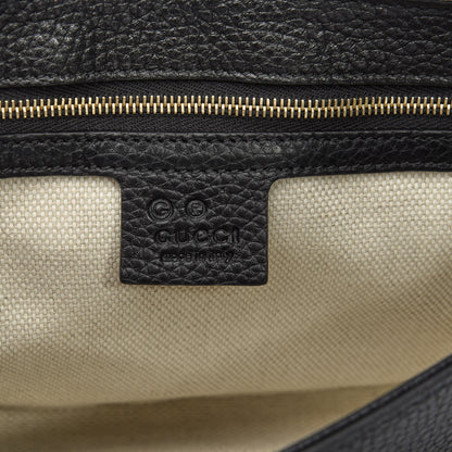 Gucci Pebbled Calfskin Medium Soho Flap Crossbody Black 8 of 9
