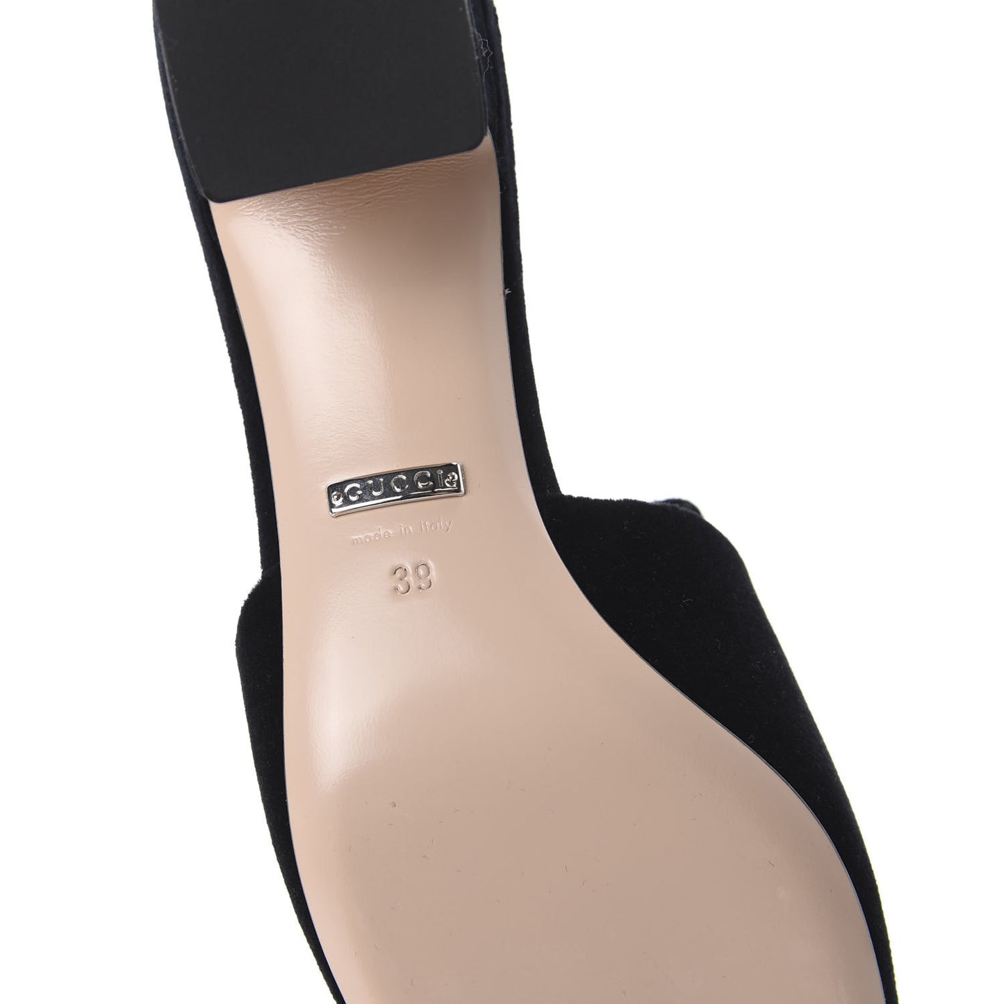 Velvet Crystal Square G Madelyn Mules 39 Black