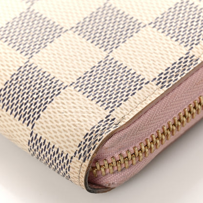 Louis Vuitton Damier Azur Zippy Wallet Rose Ballerine 8 of 11