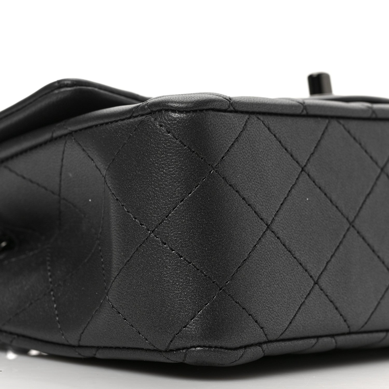 Chanel Pearly Lambskin Quilted Mini Rectangular Flap So Black 8 of 9