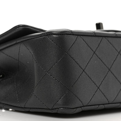 Chanel Pearly Lambskin Quilted Mini Rectangular Flap So Black 8 of 9