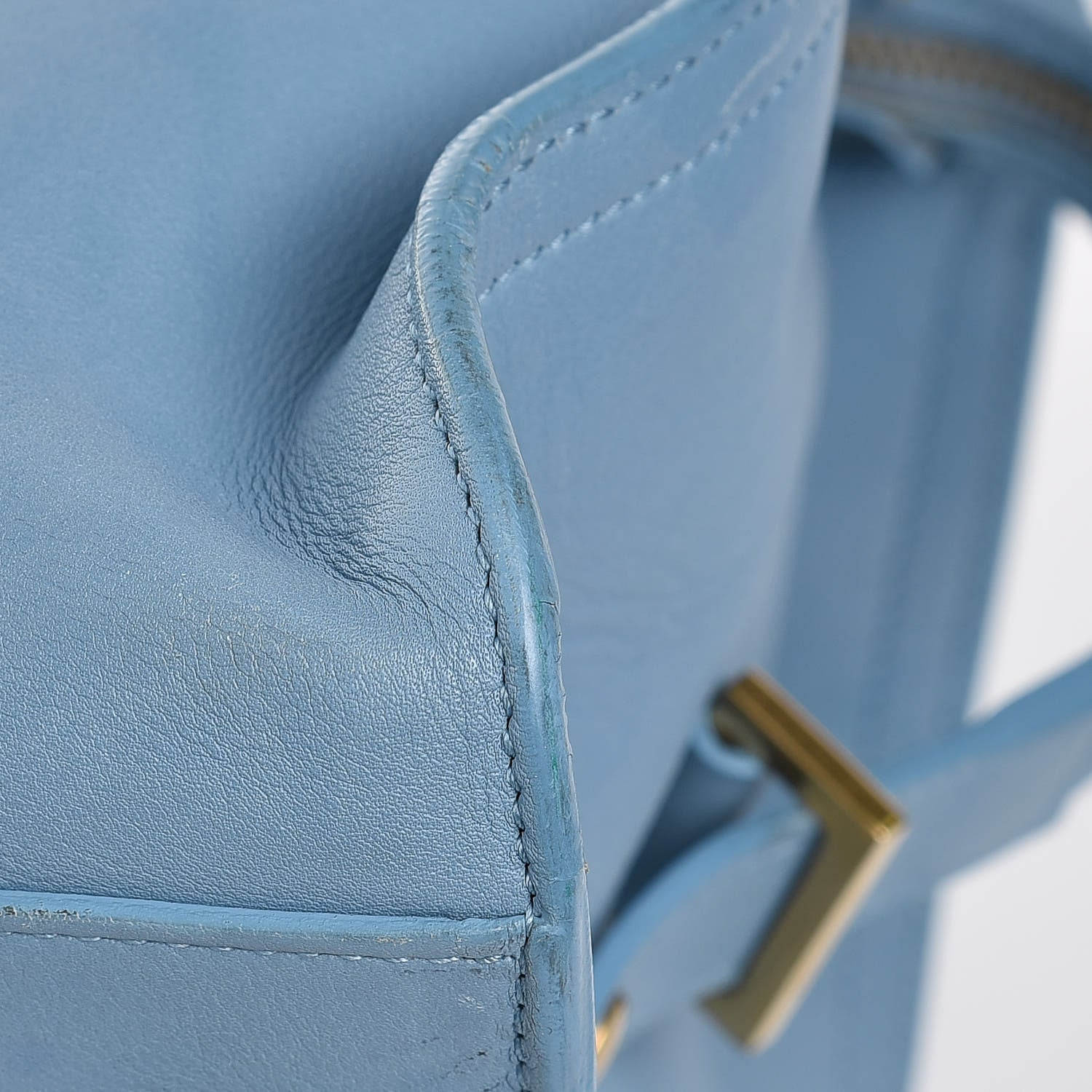 Saint Laurent Calfskin Medium Classic Y Cabas Blue Glacier 14 of 18