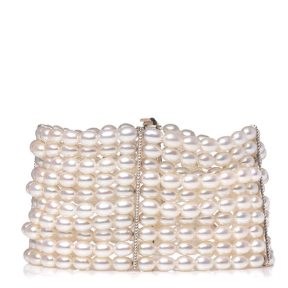 Tiffany Sterling Silver Pearl 4.5mm Ziegfeld 10 Strand Bracelet 1 of 6