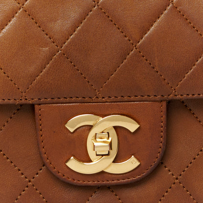 Chanel Lambskin Quilted Medium Double Flap Brown 9 of 14