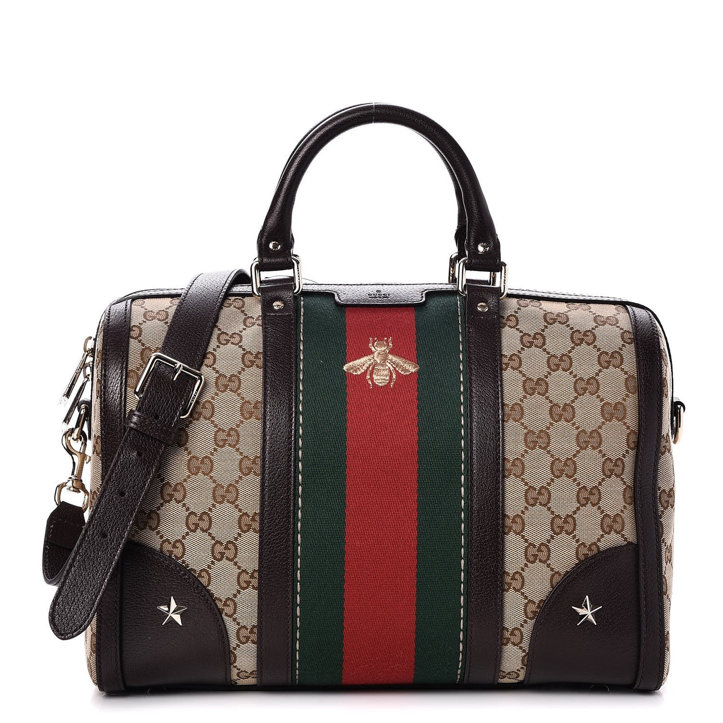 Monogram Vintage Web Medium Webby Bee Boston Dark Brown