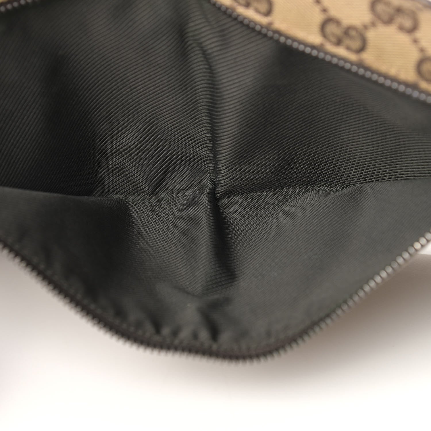 Gucci GG Monogram Double Pocket Belt Bag Dark Brown 5 of 15