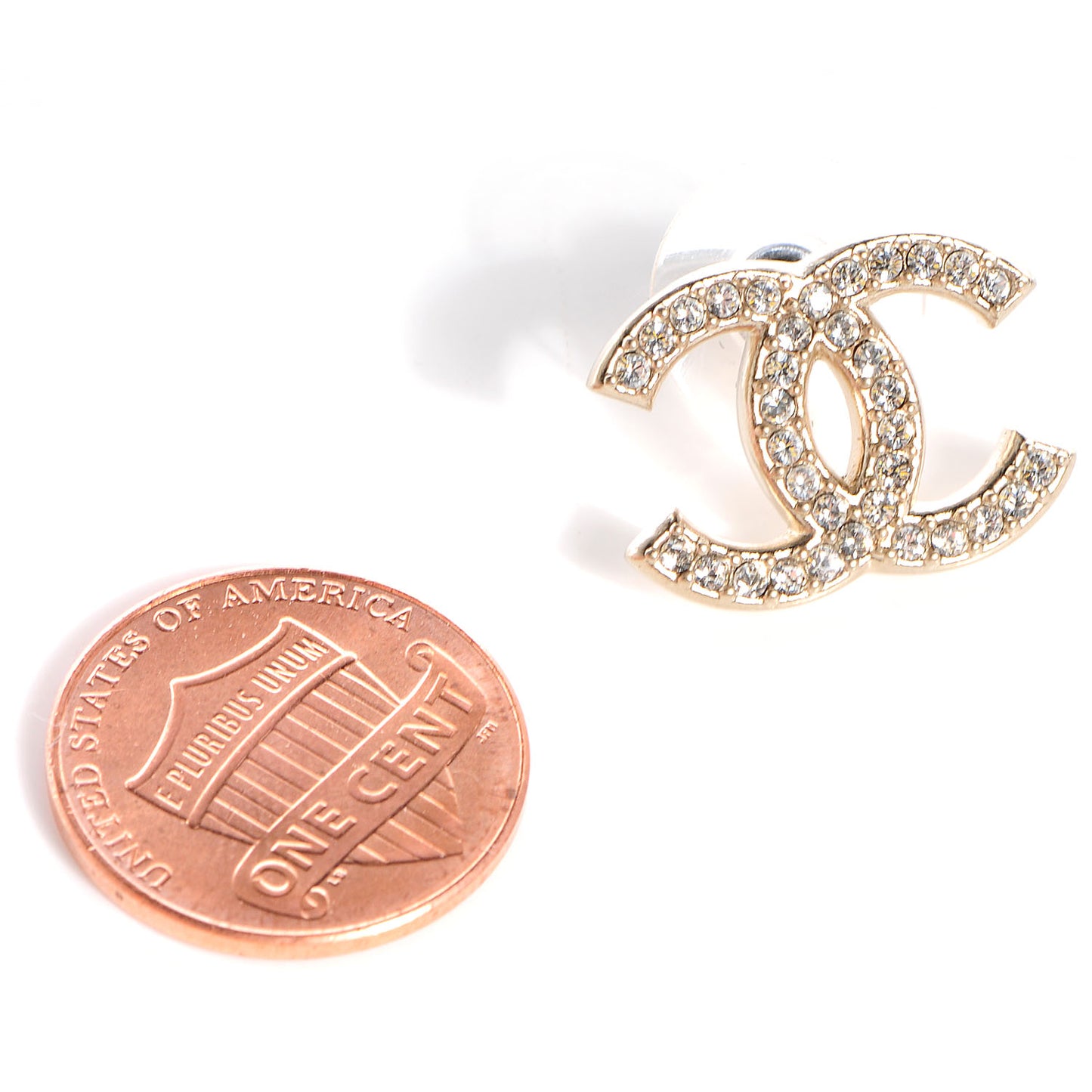 Crystal CC Earrings Gold