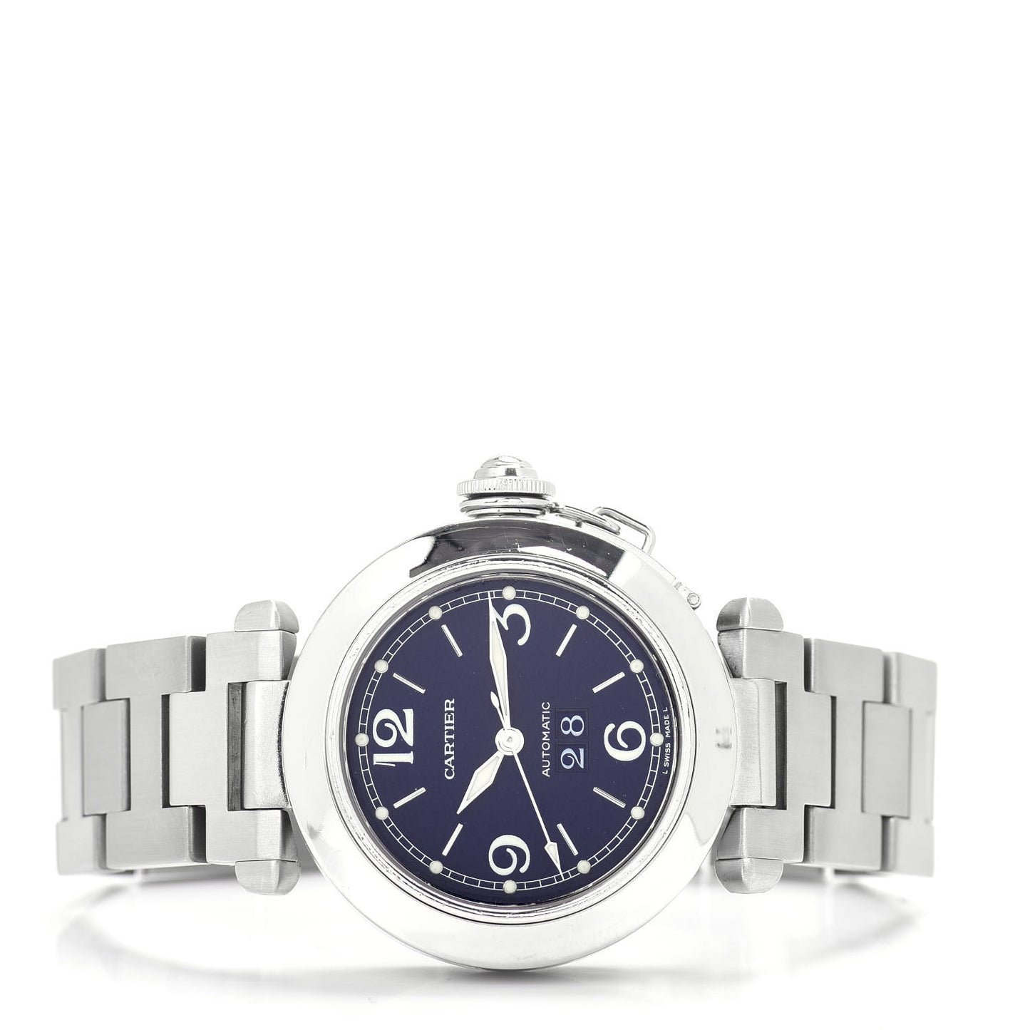 Stainless Steel 35mm Pasha C Big Date Automatic Watch Blue
