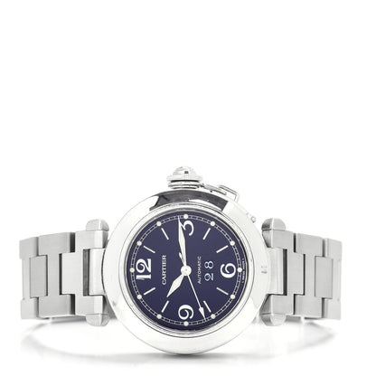 Cartier Stainless Steel 35mm Pasha C Big Date Automatic Watch Blue 2 of 4