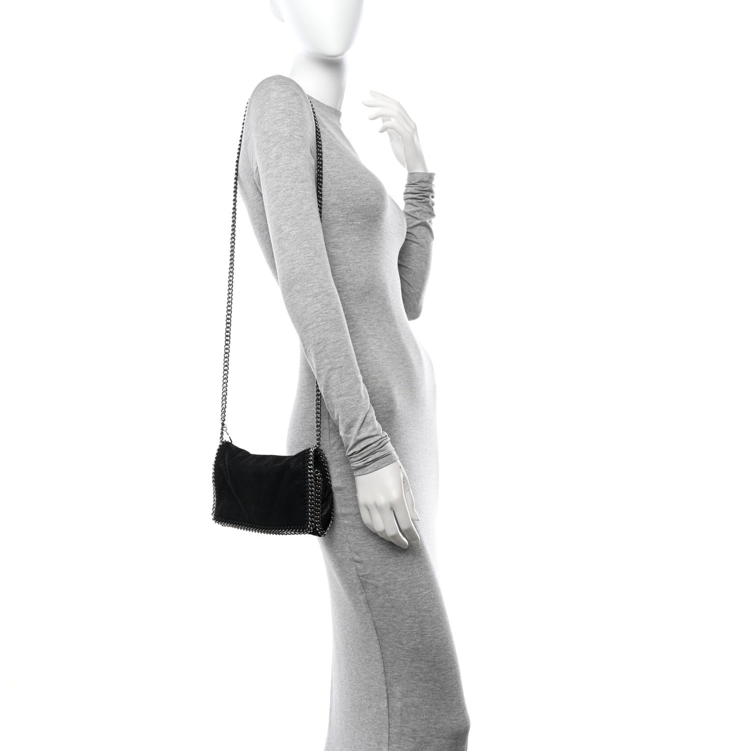 Stella McCartney STELLA MCCARTNEY Shaggy Deer Falabella Crossbody Bag Black 2 of 10