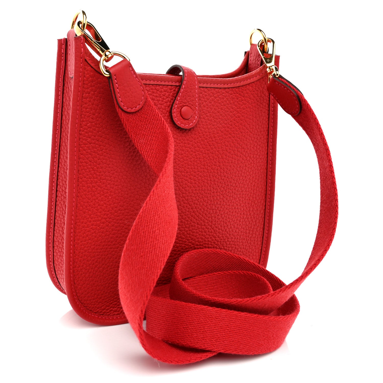 Hermes Taurillon Clemence Amazone Evelyne TPM Vermillion Rouge Vif 3 of 11