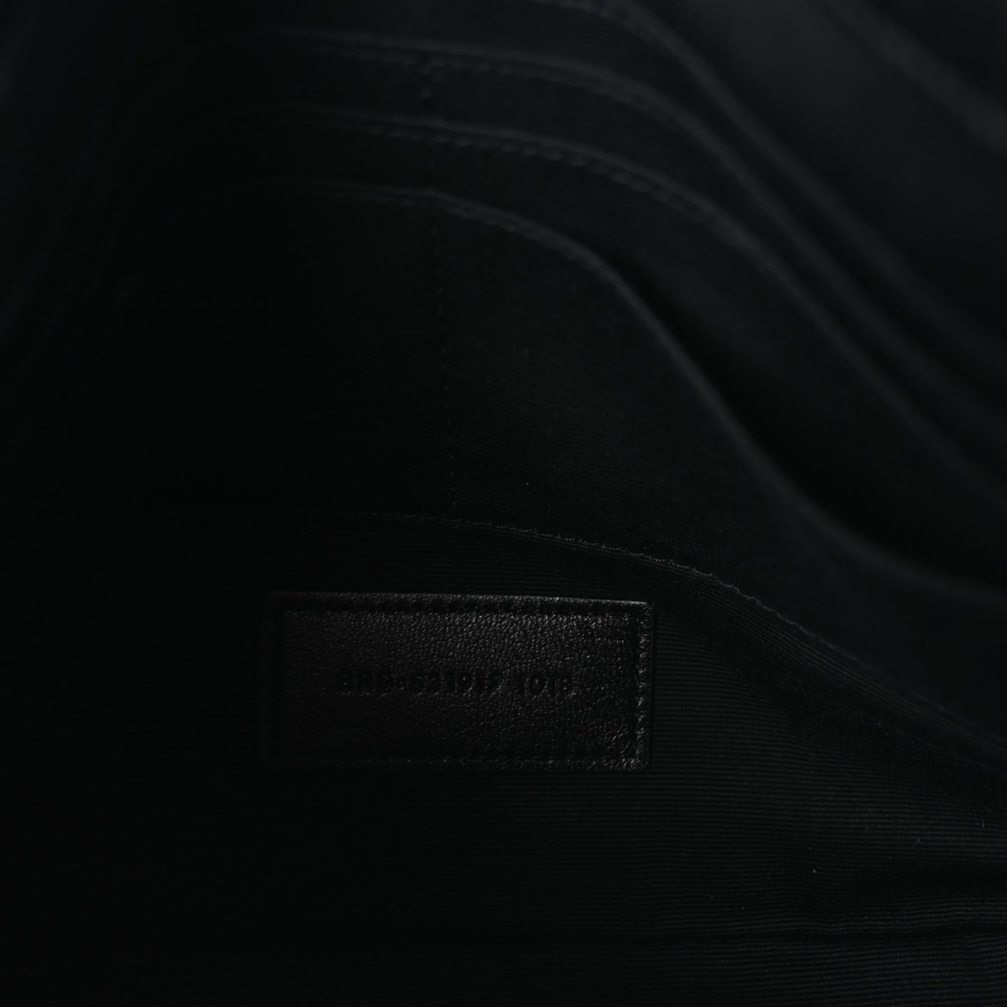 Calfskin Crocodile Embossed Monogram Zip Pouch Black