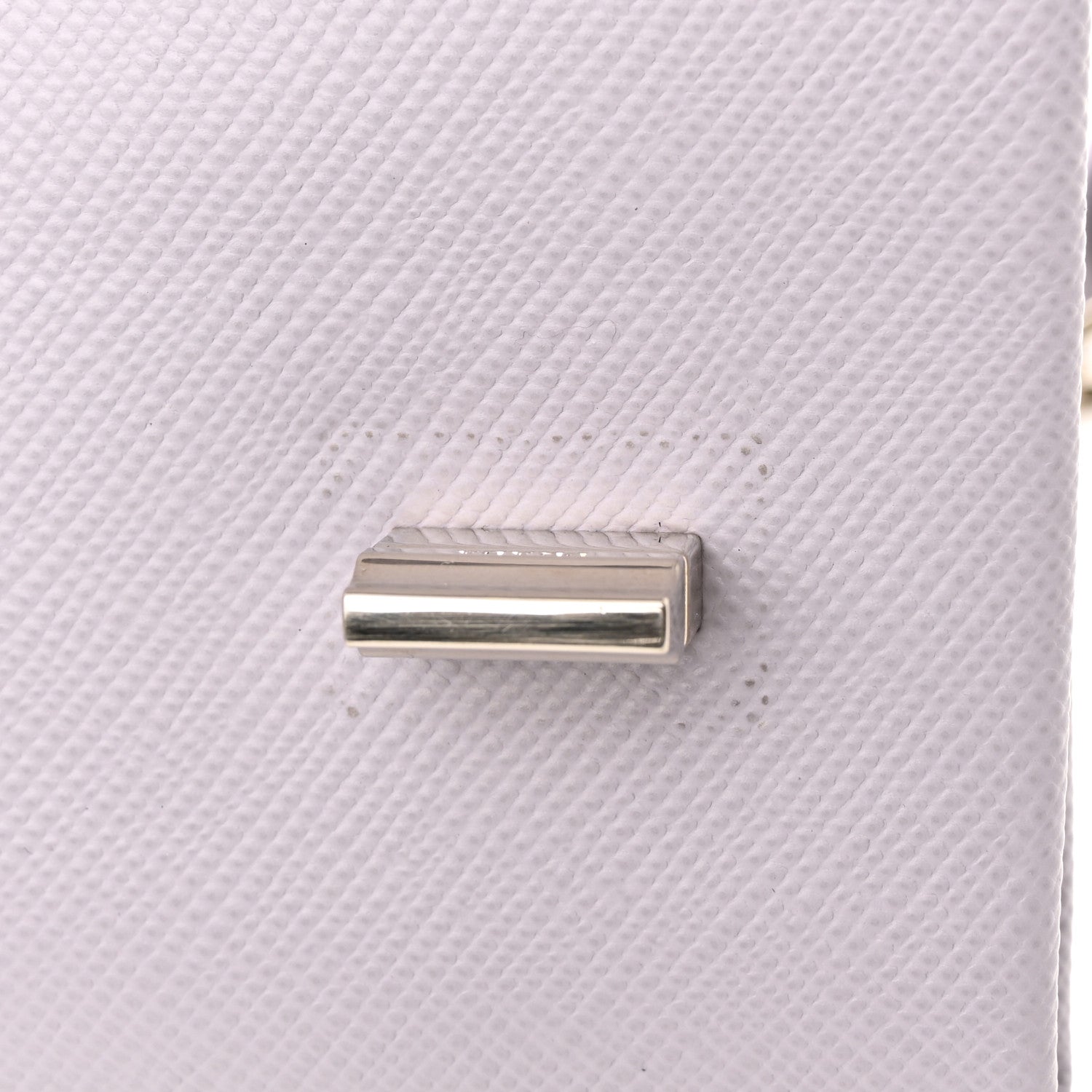 Prada Saffiano Cuir Twist Lock Chain Flap Crossbody Bag Glicine 13 of 16