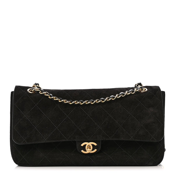Chanel Suede Calfskin Small Souplissimo Maxi Flap Black 1882577