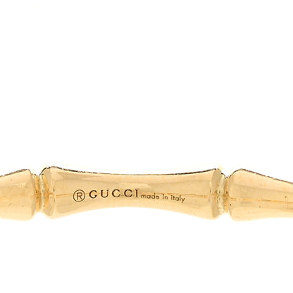 Gucci 18K Yellow Gold Bamboo Hoop Earrings 4 of 5