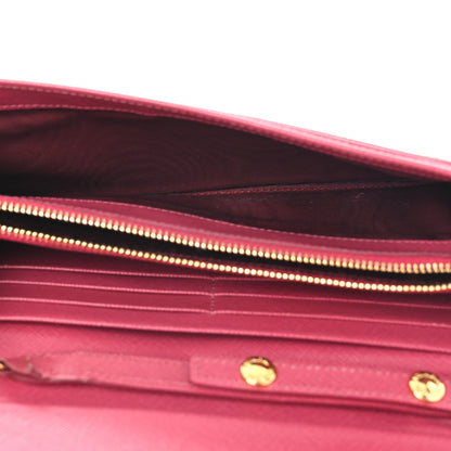 Prada Saffiano Metal Oro Chain Wallet Peonia 5 of 15