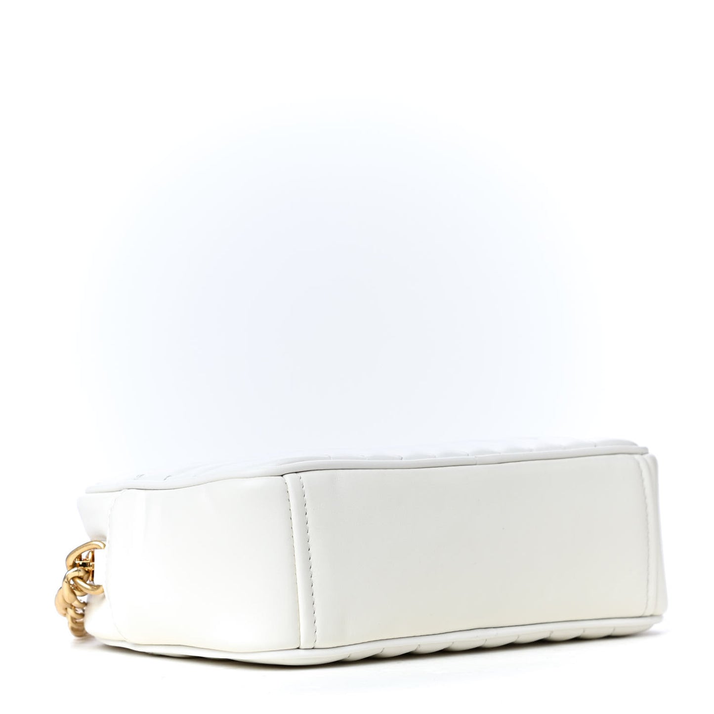 Soft Calfskin Diagramme Crossbody Bag White