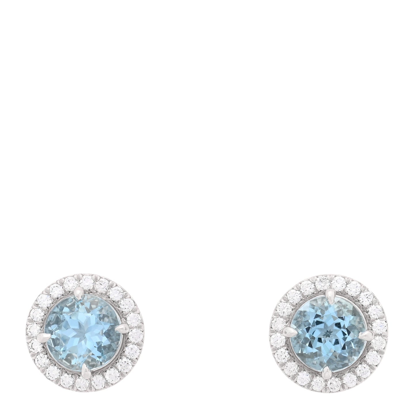 Platinum Diamond Aquamarine Soleste Earrings
