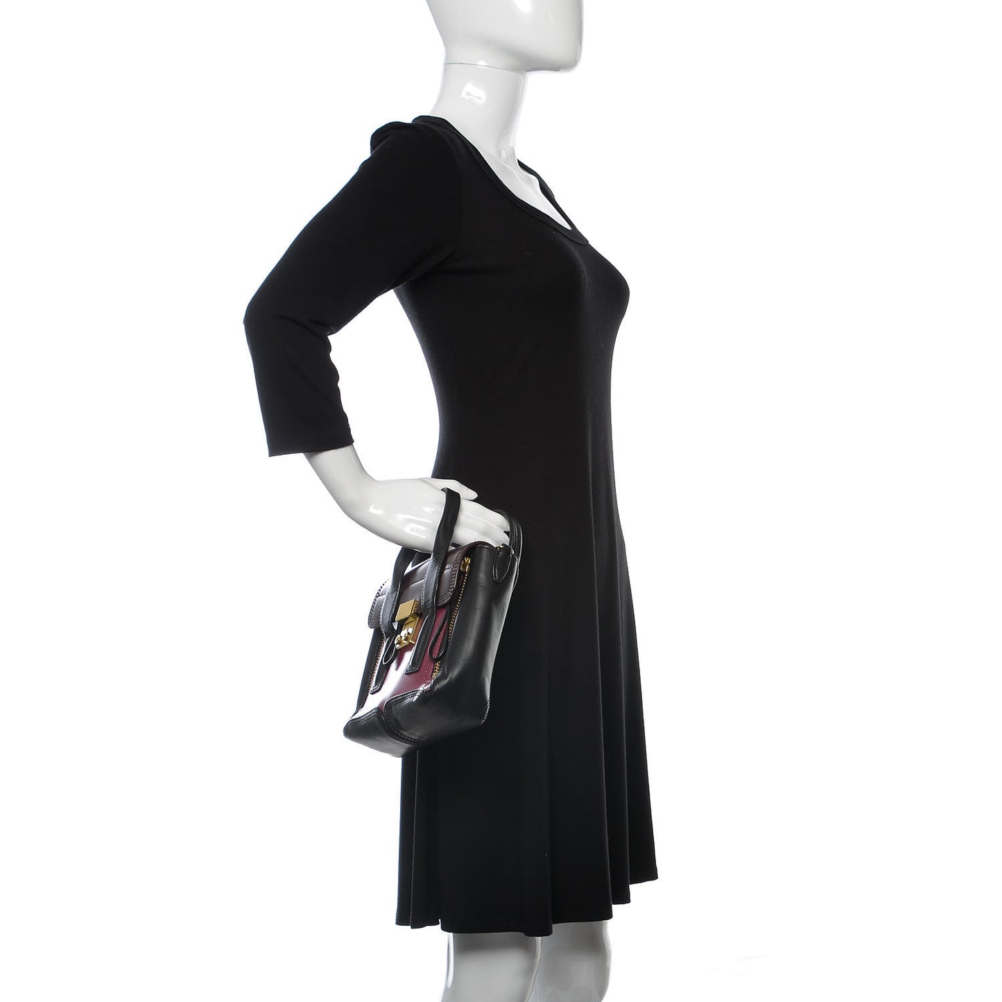 3.1 Smooth Calfskin Tri-Color Mini Pashli Satchel Oxblood