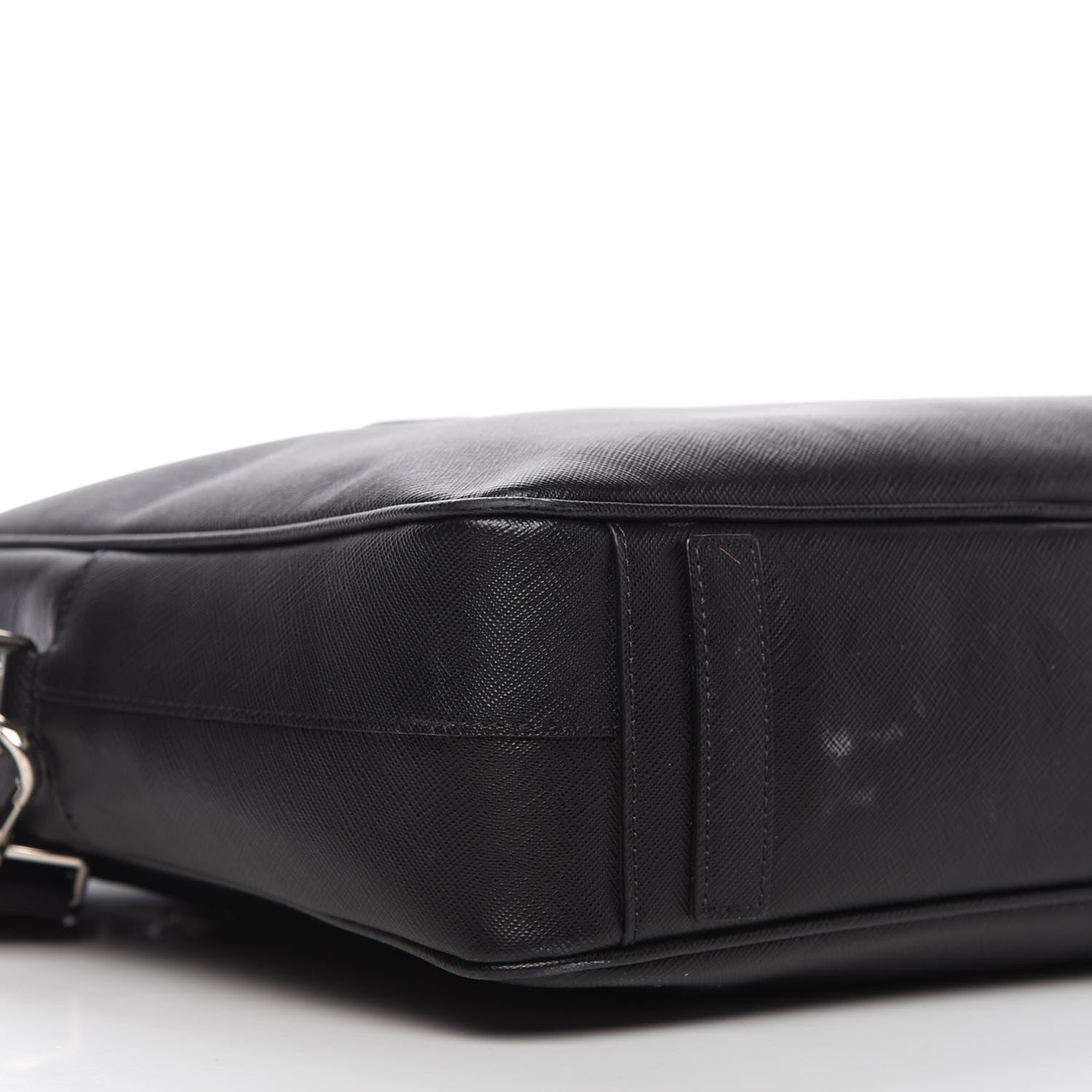 Prada Saffiano Travel Briefcase Black 6 of 14
