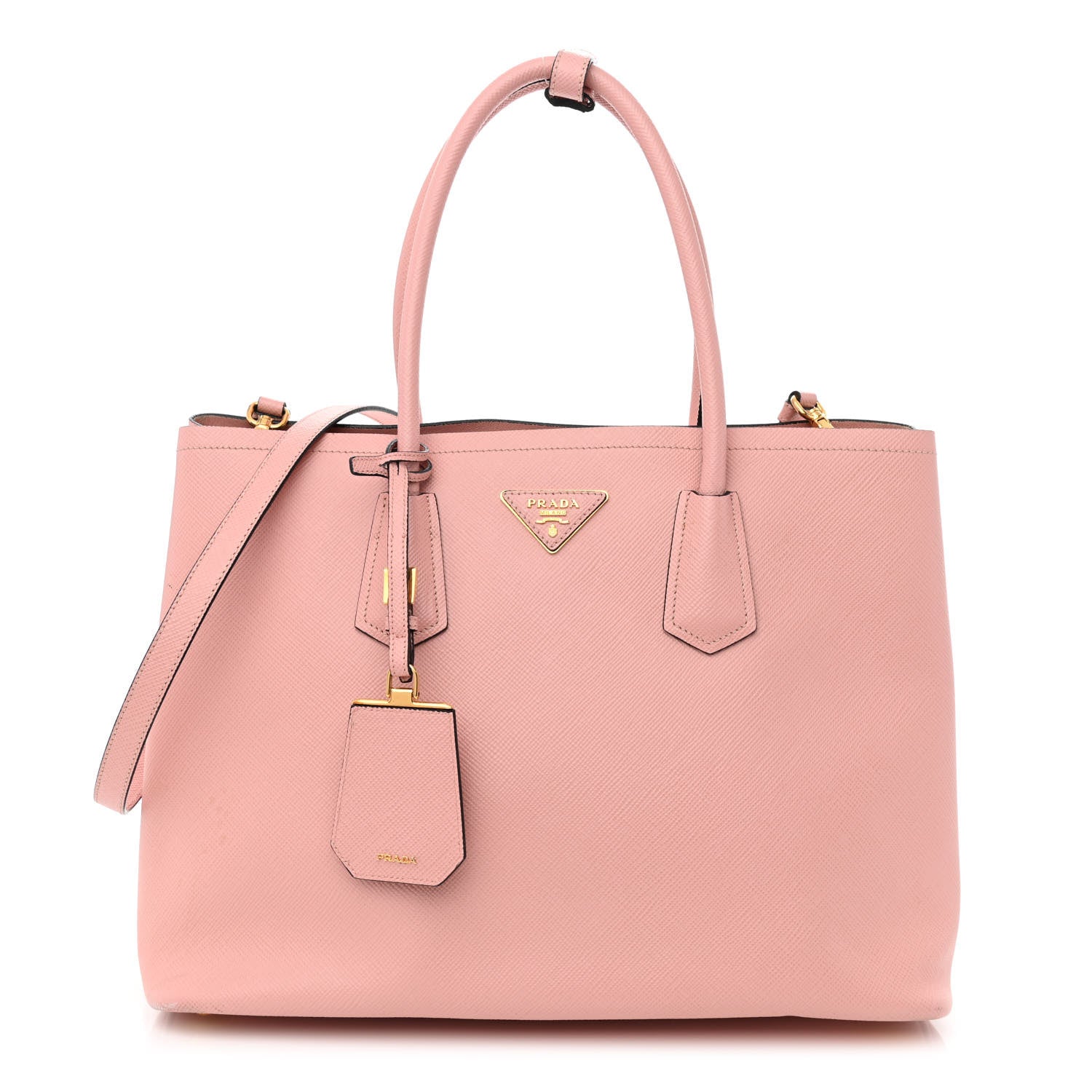 Prada Saffiano Cuir Medium Double Bag Orchidea 1 of 16