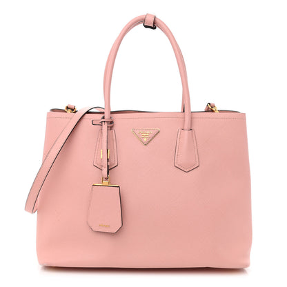 Prada Saffiano Cuir Medium Double Bag Orchidea 1 of 16