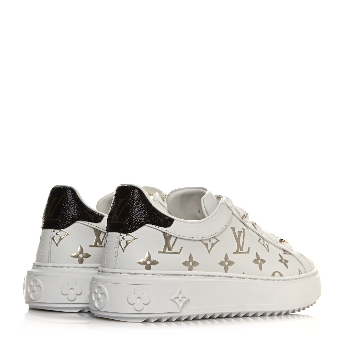 Monogram Time Out Sneakers 38 Gold