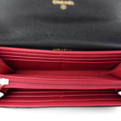 Chanel Lambskin Quilted Chanel 19 Flap Wallet Black 5 of 9